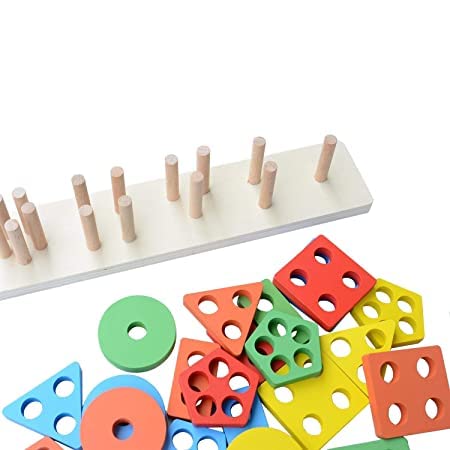Wooden Sorting & Stacking Toy Mamakarttoys