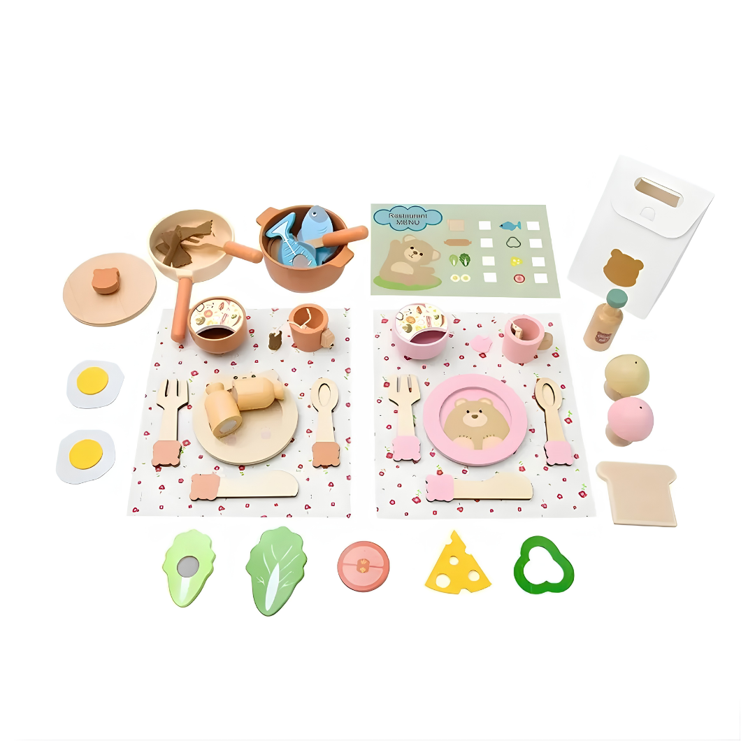 Wooden Premium Kitchen and Cooking Set Mamakarttoys