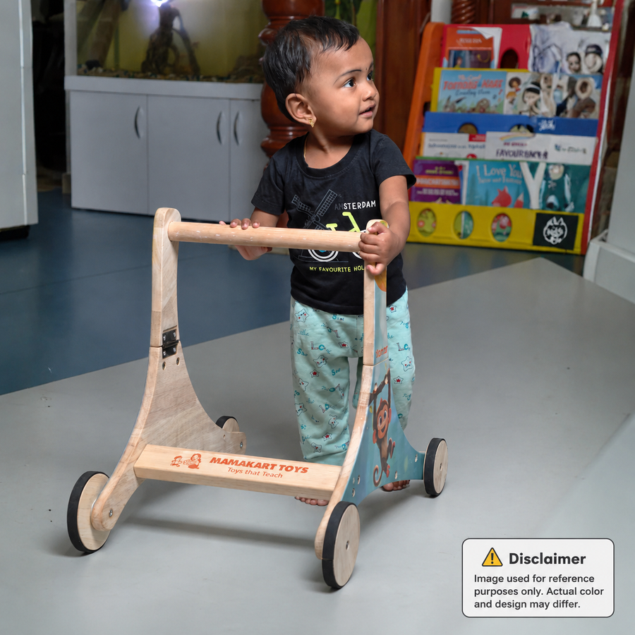 Olima 3-in-1 Wooden Baby Walker & Ride-On | Educational Toddler Toy Mamakarttoys