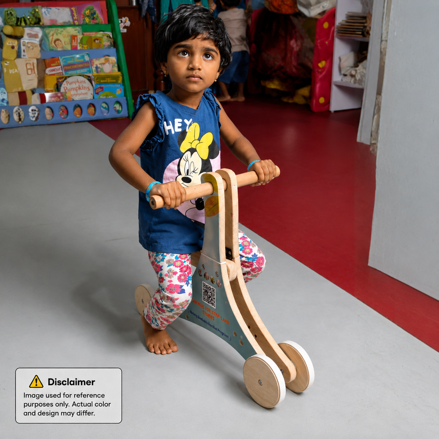 Olima 3-in-1 Wooden Baby Walker & Ride-On | Educational Toddler Toy Mamakarttoys