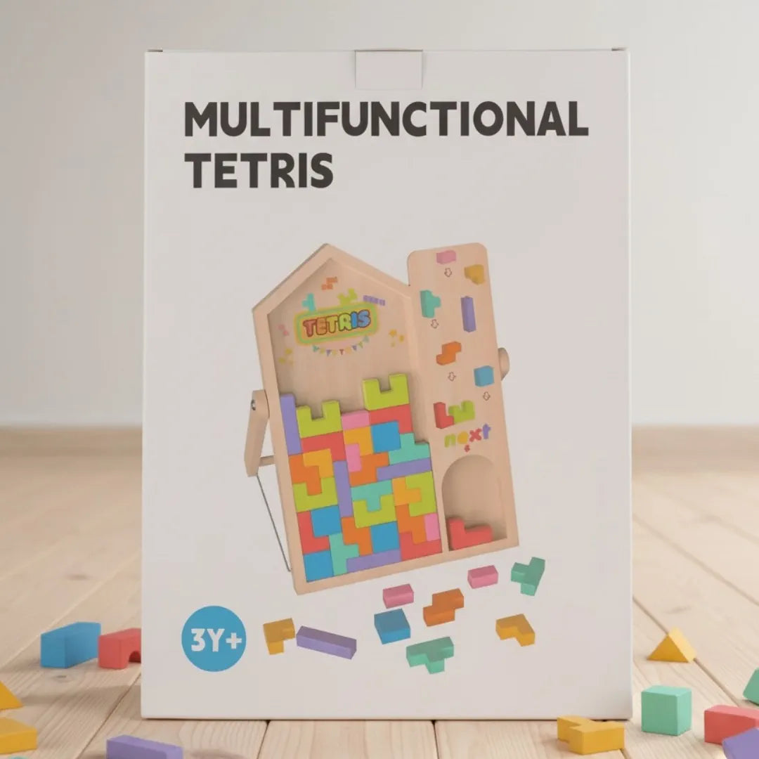 Wooden Multifunctional Tetris Puzzle (Small)