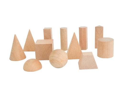 Educational Wooden Geometric Solids – 3D Shapes Mamakarttoys