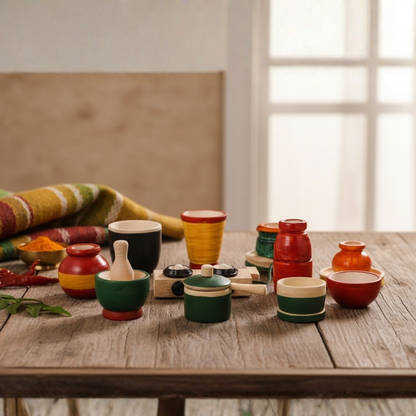 Kids Wooden Kitchen Set | Mamakarttoys