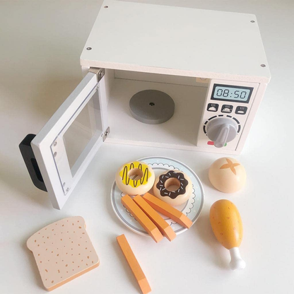 Wooden Microwave Oven Toy for Kids