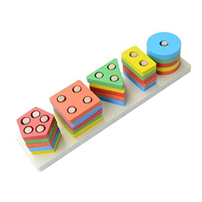 Wooden Sorting & Stacking Toy Mamakarttoys