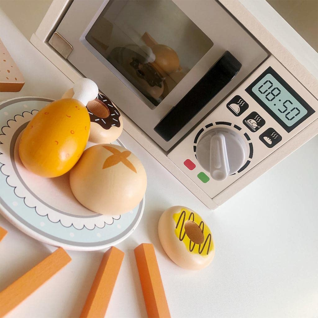 Wooden Microwave Oven Toy for Kids