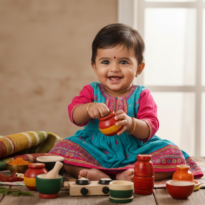 Kids Wooden Kitchen Set | Mamakarttoys