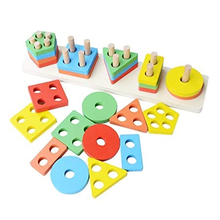 Wooden Sorting & Stacking Toy Mamakarttoys
