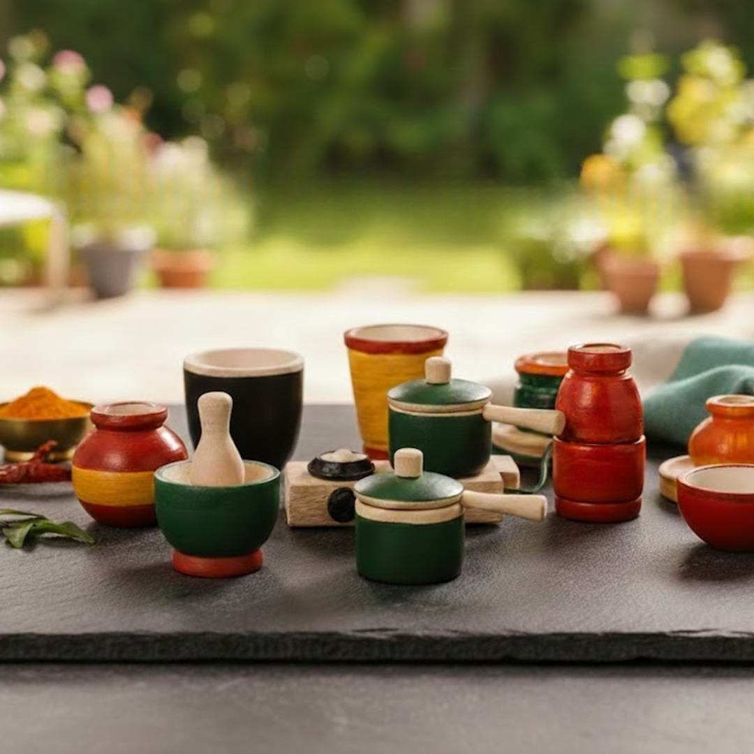 Kids Wooden Kitchen Set | Mamakarttoys