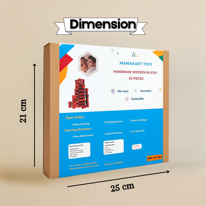 Wooden Blocks - Little Heavy (63 Pieces)