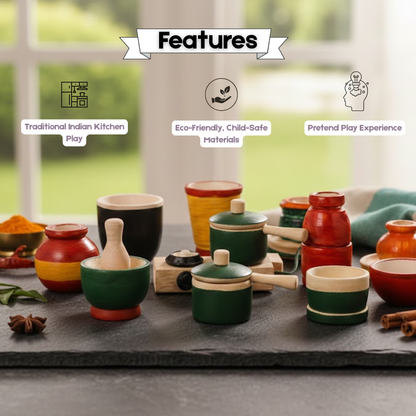 Kids Wooden Kitchen Set | Mamakarttoys