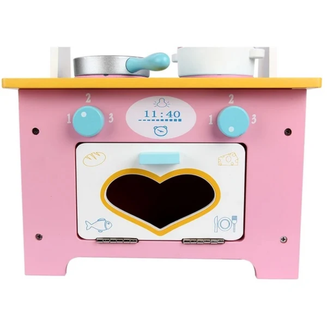 Wooden Multicolor Kitchen Set Toy Detachable Gas Stove Kitchen Children Play House My Store