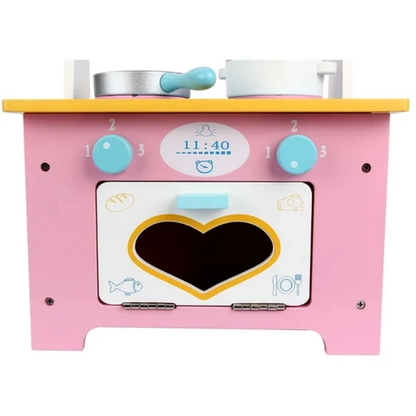 Wooden Multicolor Kitchen Set Toy Detachable Gas Stove Kitchen Children Play House My Store