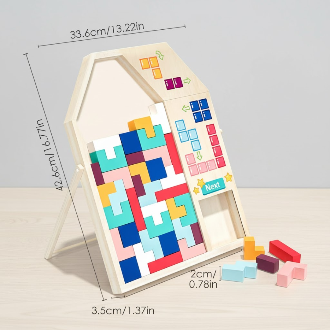 Wooden Multifunctional Tetris Puzzle (Big)