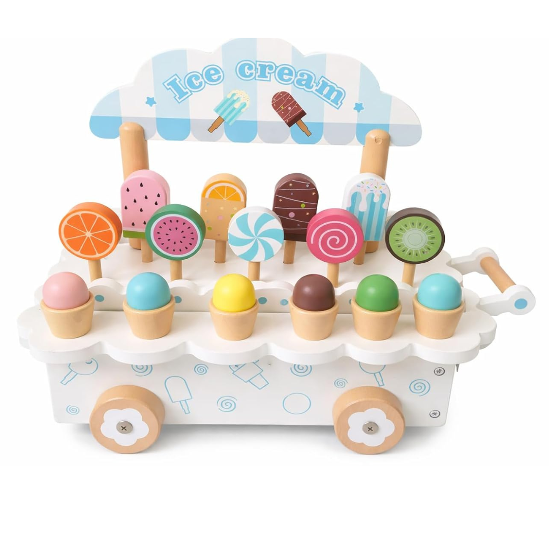 Wooden Icecream Truck Mamakarttoys