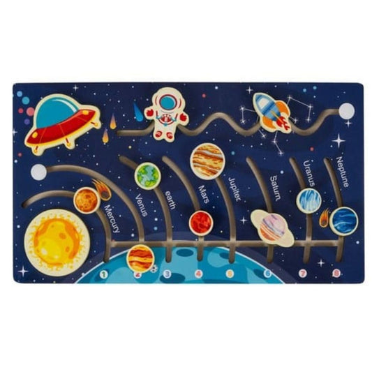 Wooden Solar System Board for Kids Mamakarttoys