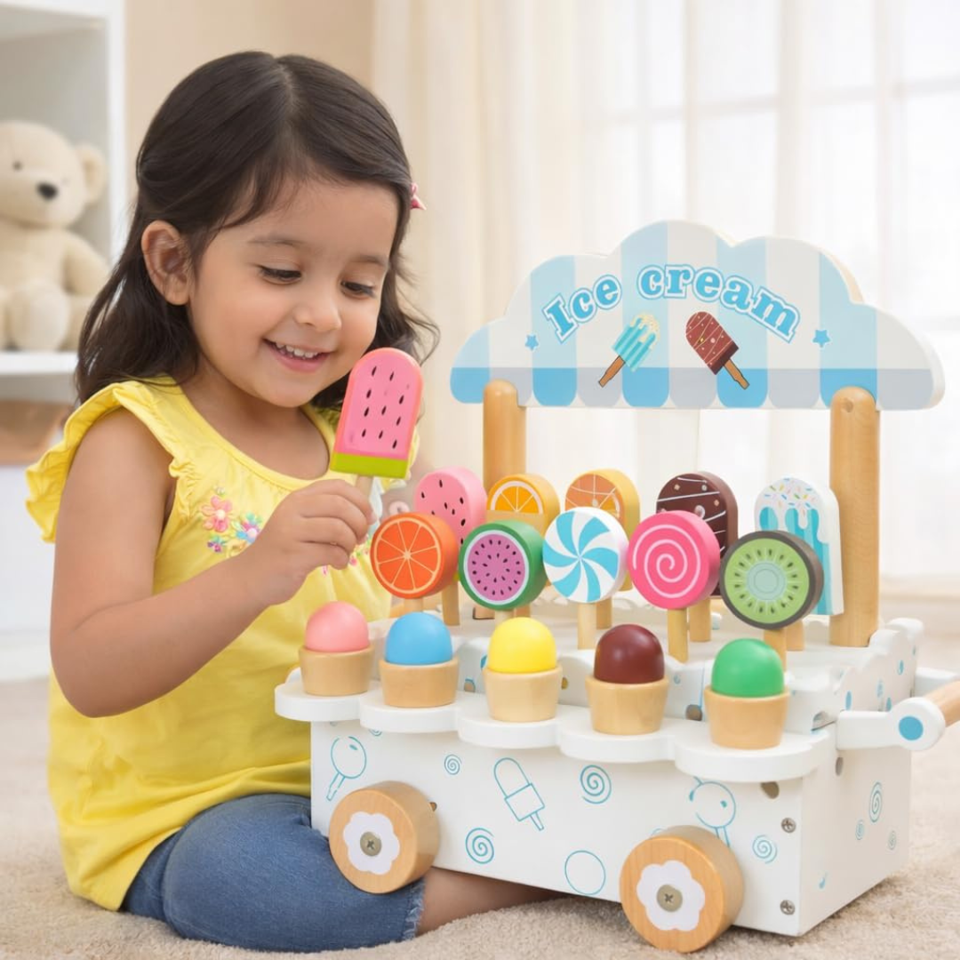 Wooden Icecream Truck Mamakarttoys