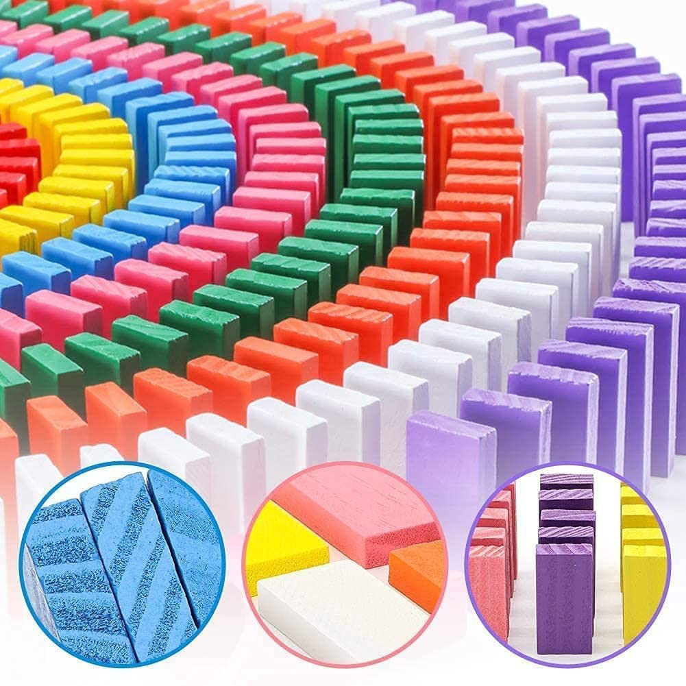 Wooden Dominoes Blocks Mamakarttoys