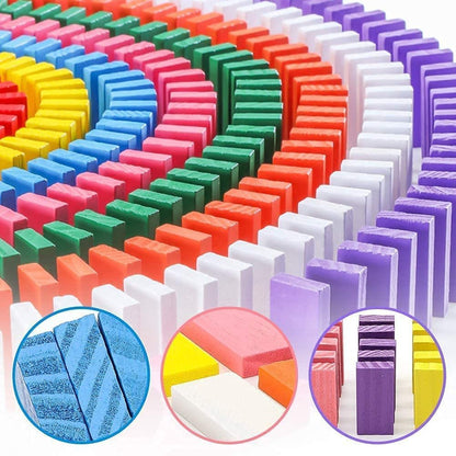 Wooden Dominoes Blocks Mamakarttoys