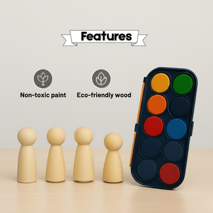 Paint Your Peg Dolls(4 Toys) Combo Pack