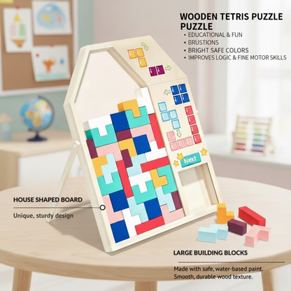 Wooden Multifunctional Tetris Puzzle (Big)