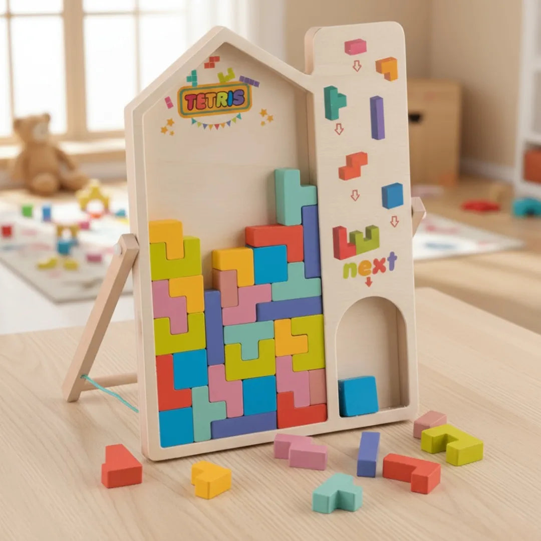 Wooden Multifunctional Tetris Puzzle (Small)