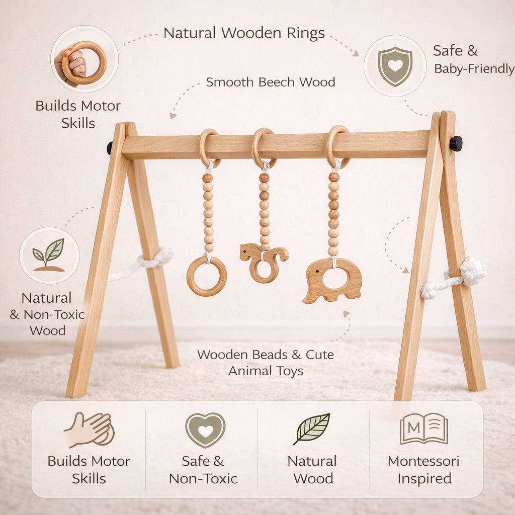 Baby Play Wooden Baby Play Gym