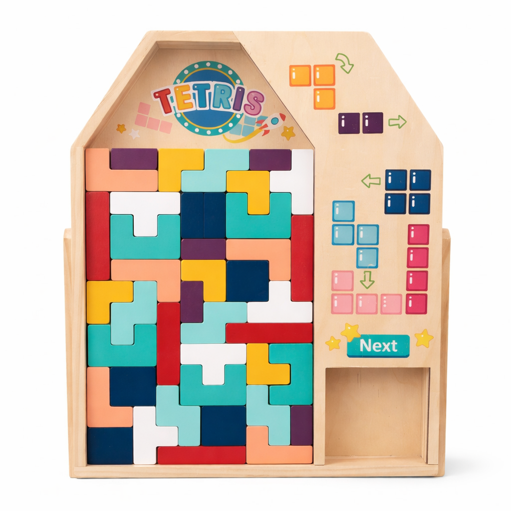 Wooden Multifunctional Tetris Puzzle (Big)