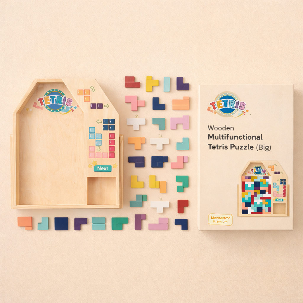 Wooden Multifunctional Tetris Puzzle (Big)