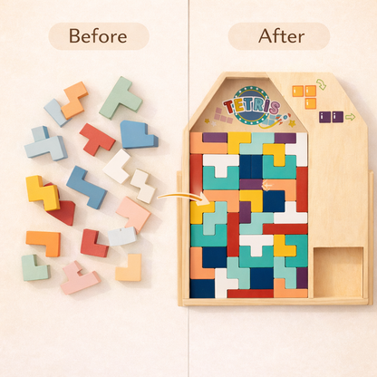 Wooden Multifunctional Tetris Puzzle (Big)