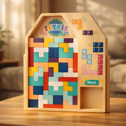 Wooden Multifunctional Tetris Puzzle (Big)
