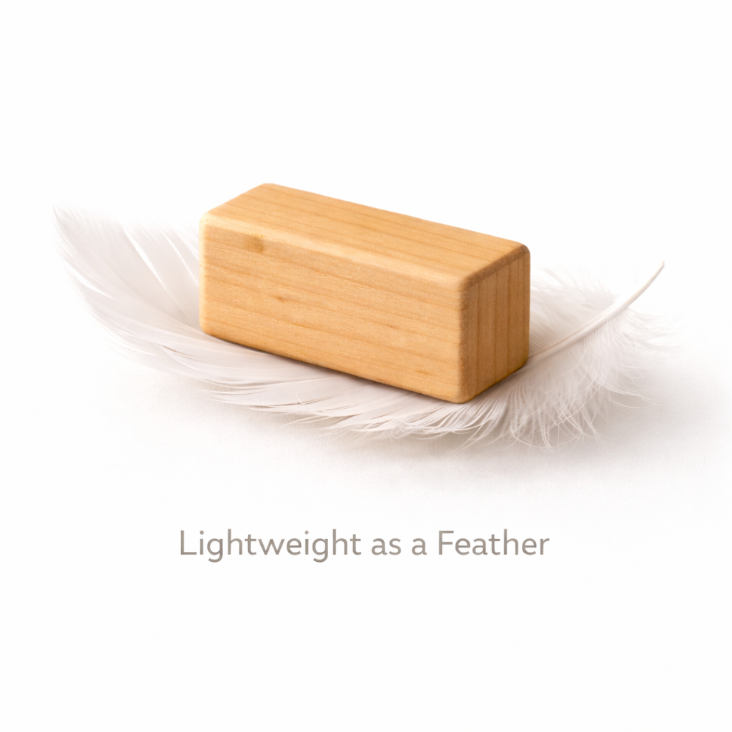 Wooden Blocks & magnetic train  - Lightweight as a Feather (20 PIECES)