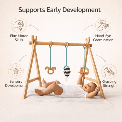 Wooden Baby Play Gym Mamakart Mella– FirstReach Baby Gym My Store