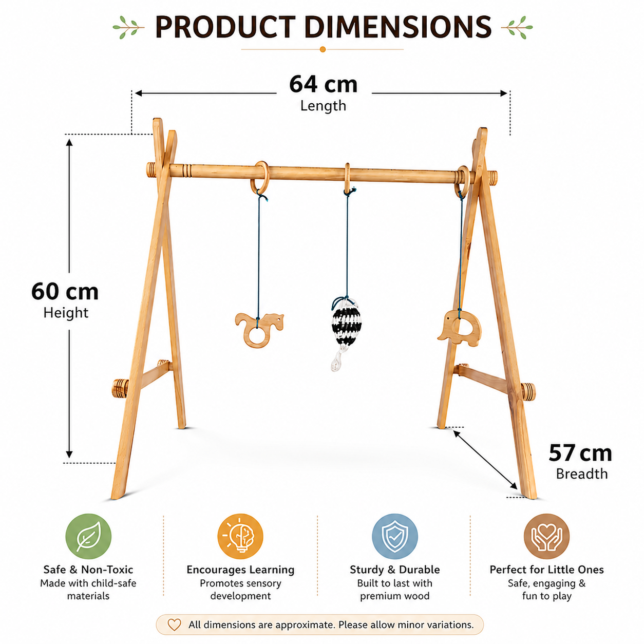 Wooden Baby Play Gym Mamakart Mella– FirstReach Baby Gym My Store