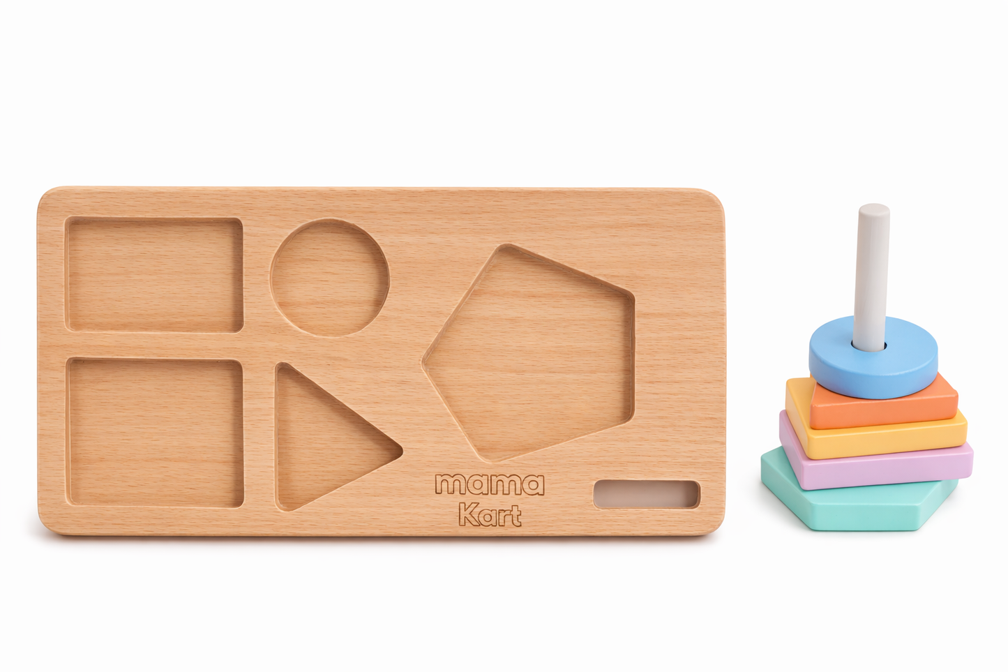 Wooden shape sorter | Mamakarttoys