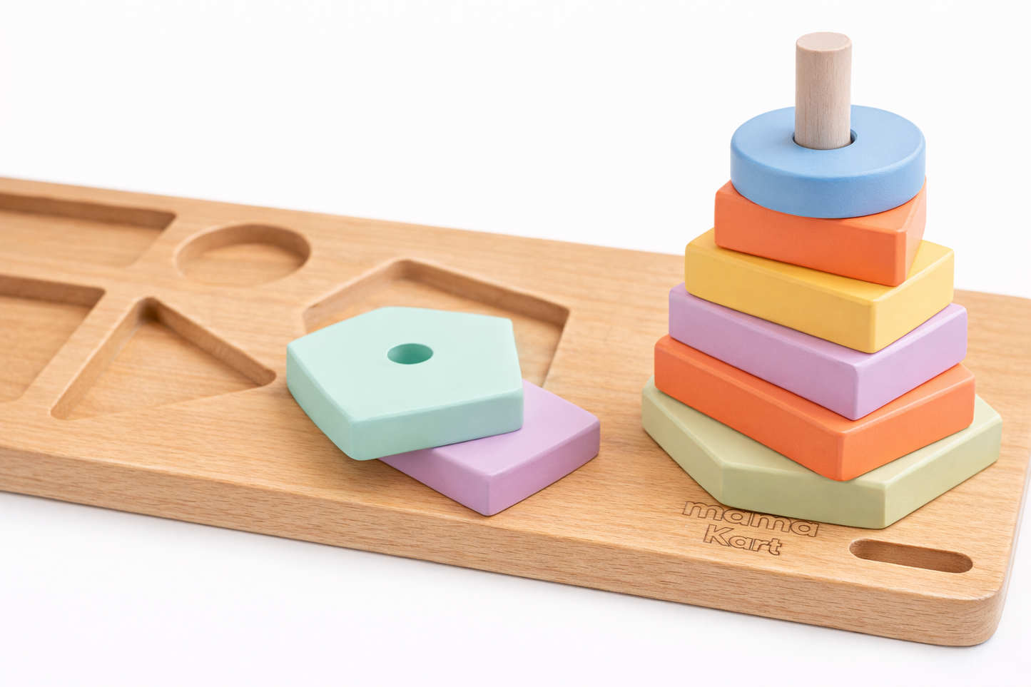 Wooden shape sorter | Mamakarttoys