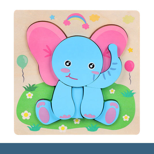Wooden Animal  Puzzles for Toddlers 1-3 Mamakarttoys