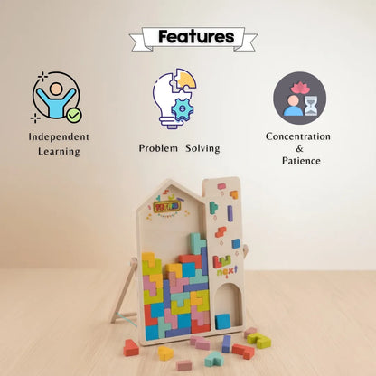 Wooden Multifunctional Tetris Puzzle (Small)