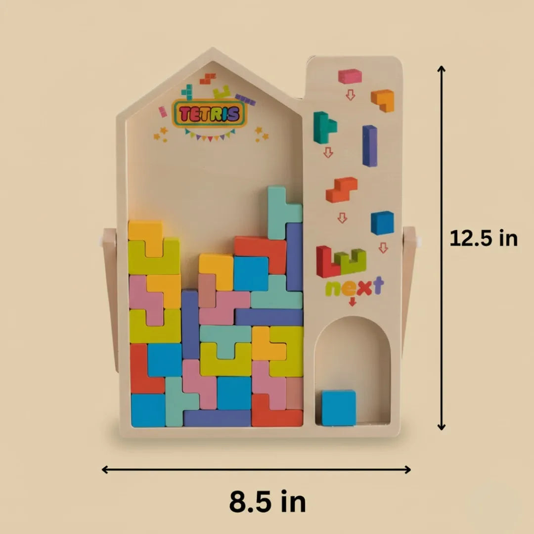 Wooden Multifunctional Tetris Puzzle (Small)