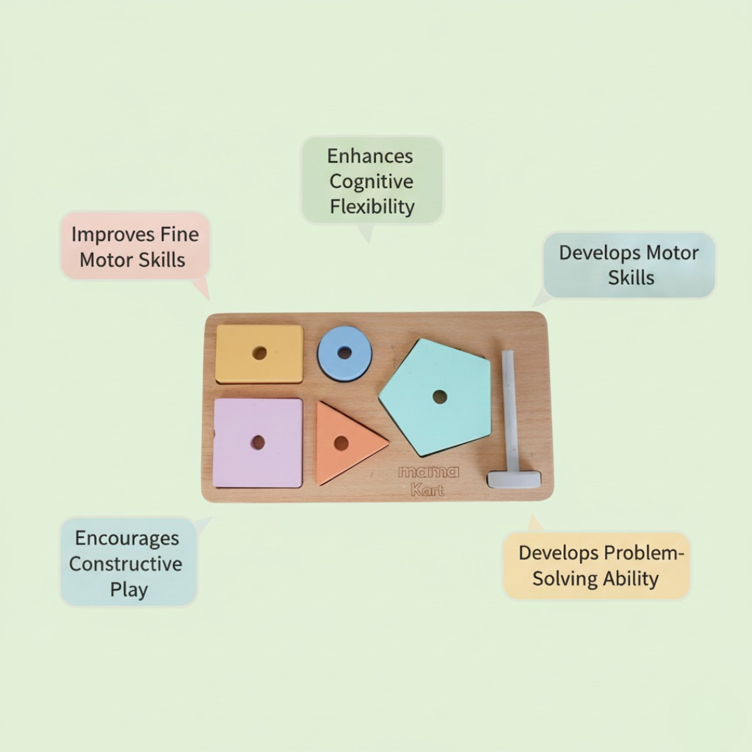 Wooden shape sorter | Mamakarttoys