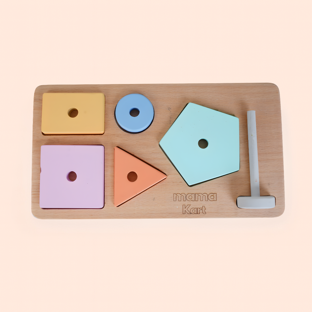 Wooden shape sorter | Mamakarttoys