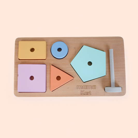 Wooden shape sorter | Mamakarttoys