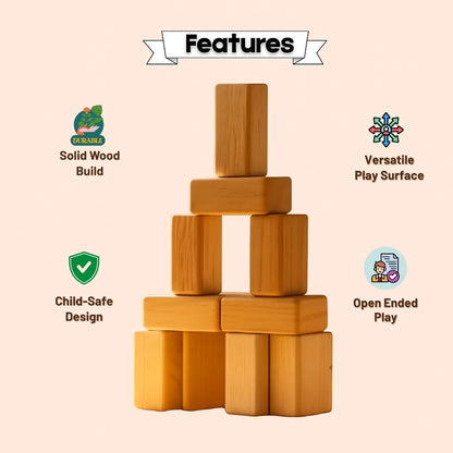 Wooden Blocks - Lightweight as a Feather (20 PIECES)