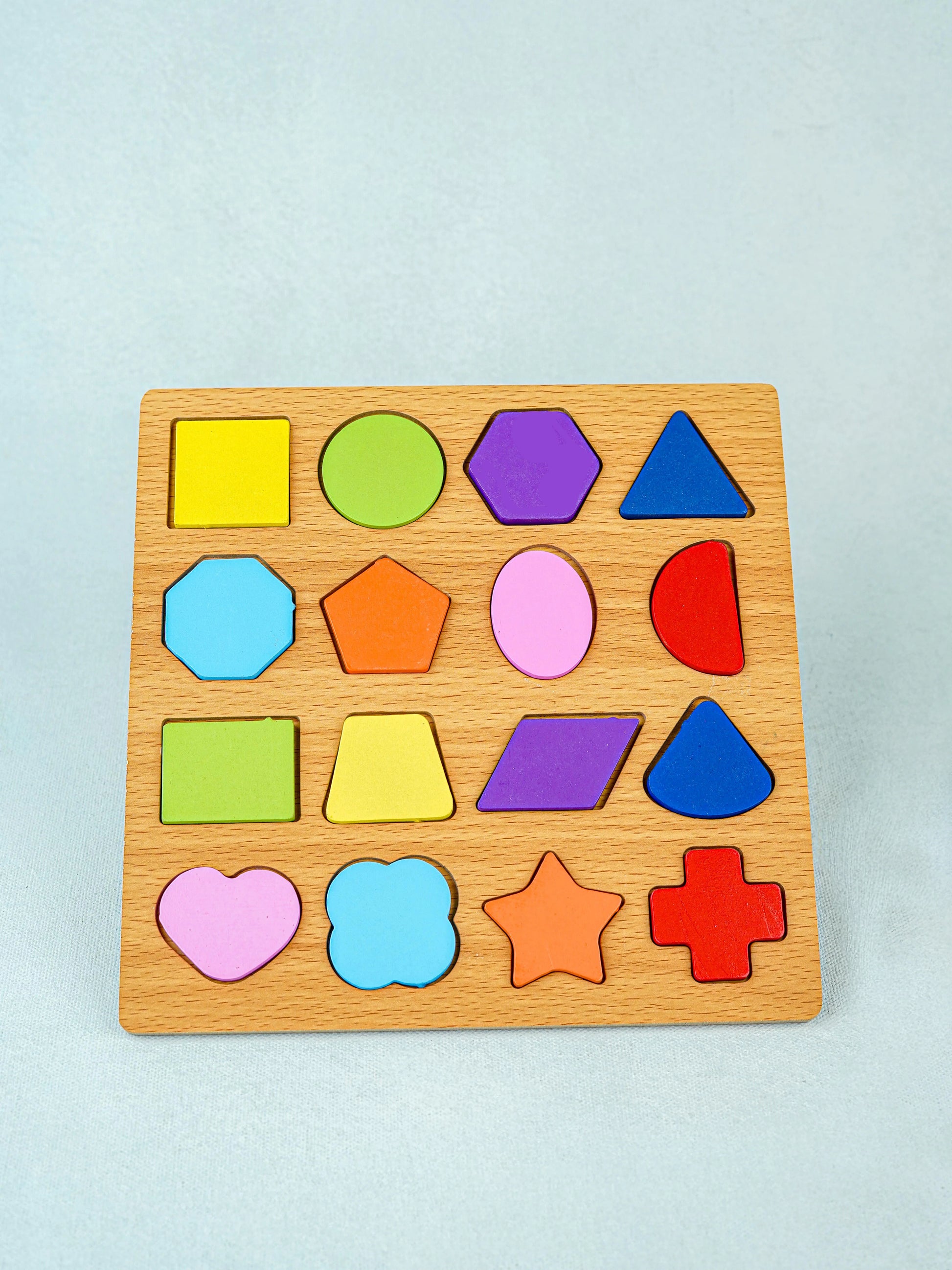 Wooden Puzzle Board - Shapes Mamakarttoys