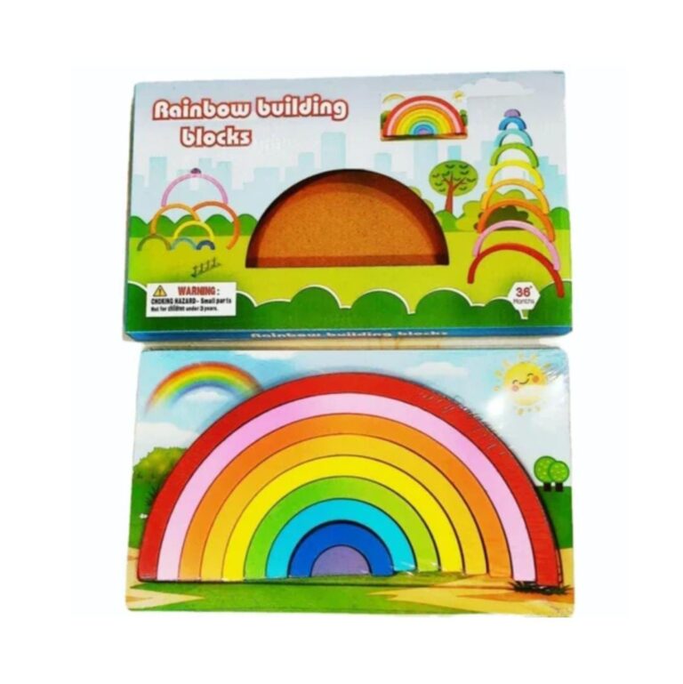 Rainbow  Building Blocks Stacking  | Premium Wooden Material Mamakarttoys