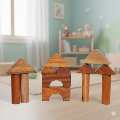 Wooden Blocks ( 25 pieces ) | Mamakarttoys