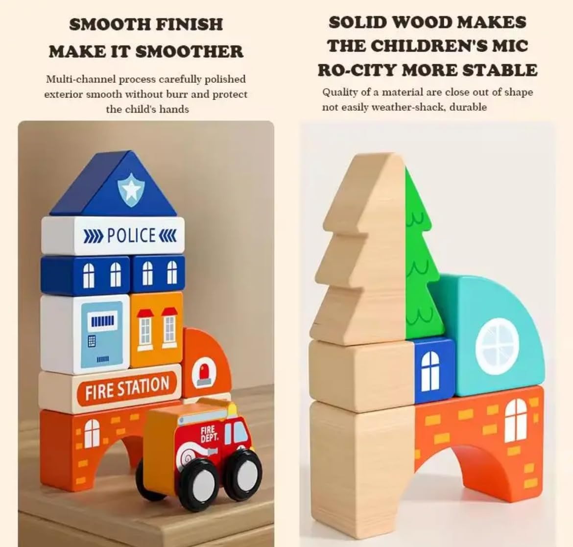 Educational City Building Blocks Set