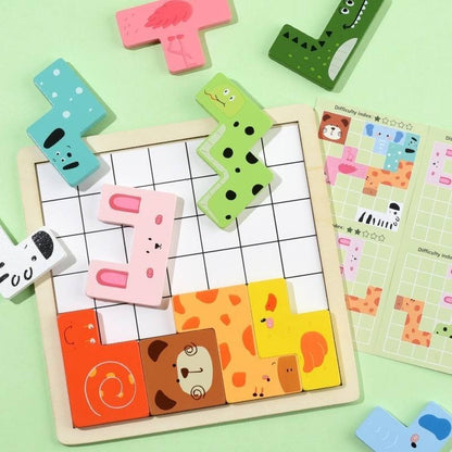 Montessori Animal Shape Matching Puzzle Board Mamakarttoys