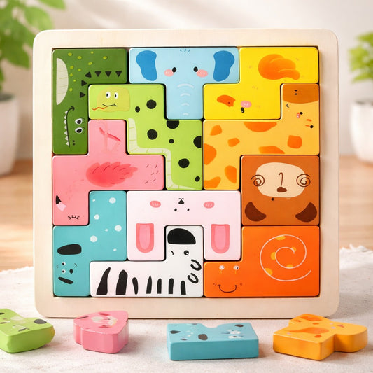 Montessori Animal Shape Matching Puzzle Board