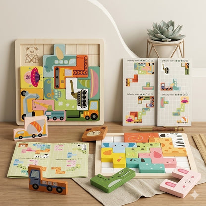 Montessori Animal Shape Matching Puzzle Board Mamakarttoys